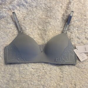 NWT Auden Light Gray Bliss Wirefree Bra 36B